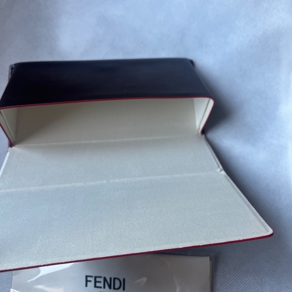 FENDI Triangular Small Empty Sunglasses Eyeglasses Case & Cloth‎ Brown NEW - Picture 4 of 7
